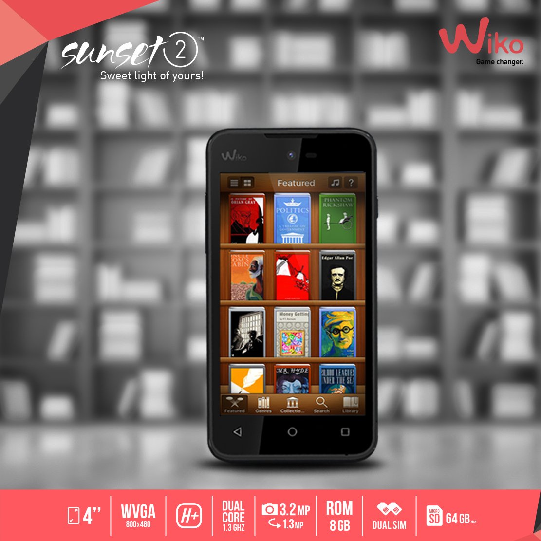 WikoKSA's tweet photo. Reading is now easier with sharp &amp; bright screen of SUNSET 2. For more info visit https://t.co/RBMaY0tPwq https://t.co/DY99huIbMb