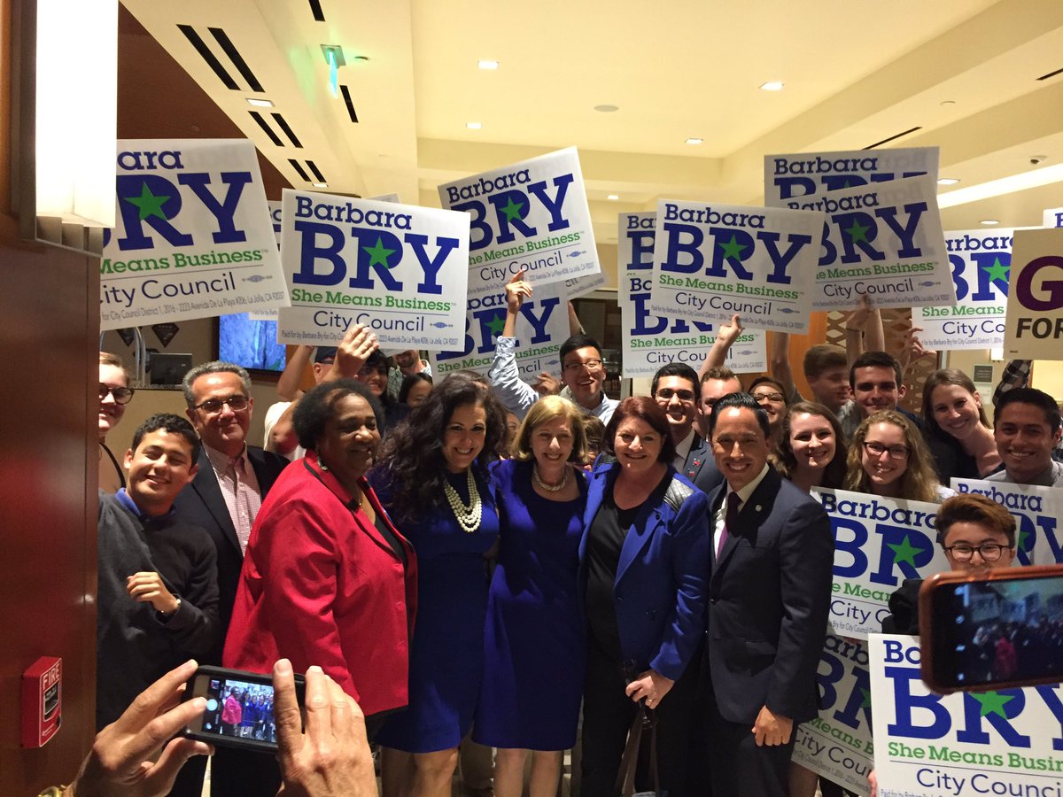 It's a GREAT night for #Democrats !! Congrats to @BarbaraBrySD AND <a href="/ToddGloria/">Todd Gloria</a> @AsmShirleyWeber <a href="/LorenaSGonzalez/">Lorena Gonzalez Fletcher</a>