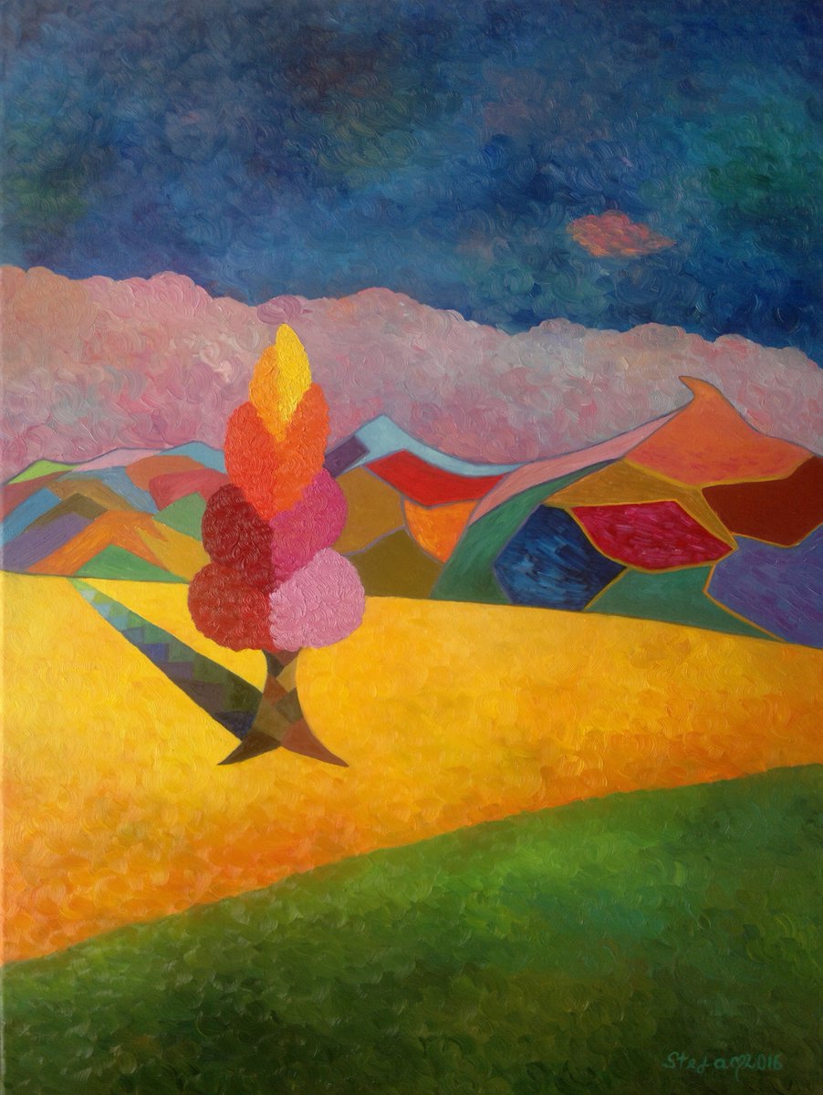 Stefan_Artist's tweet photo. "Marilyn" | 80x60 cm | #landscape #mountains #spring #cubism #naturelover #art #homedecor #painting #ArtLovers https://t.co/cA5SZNVEkN