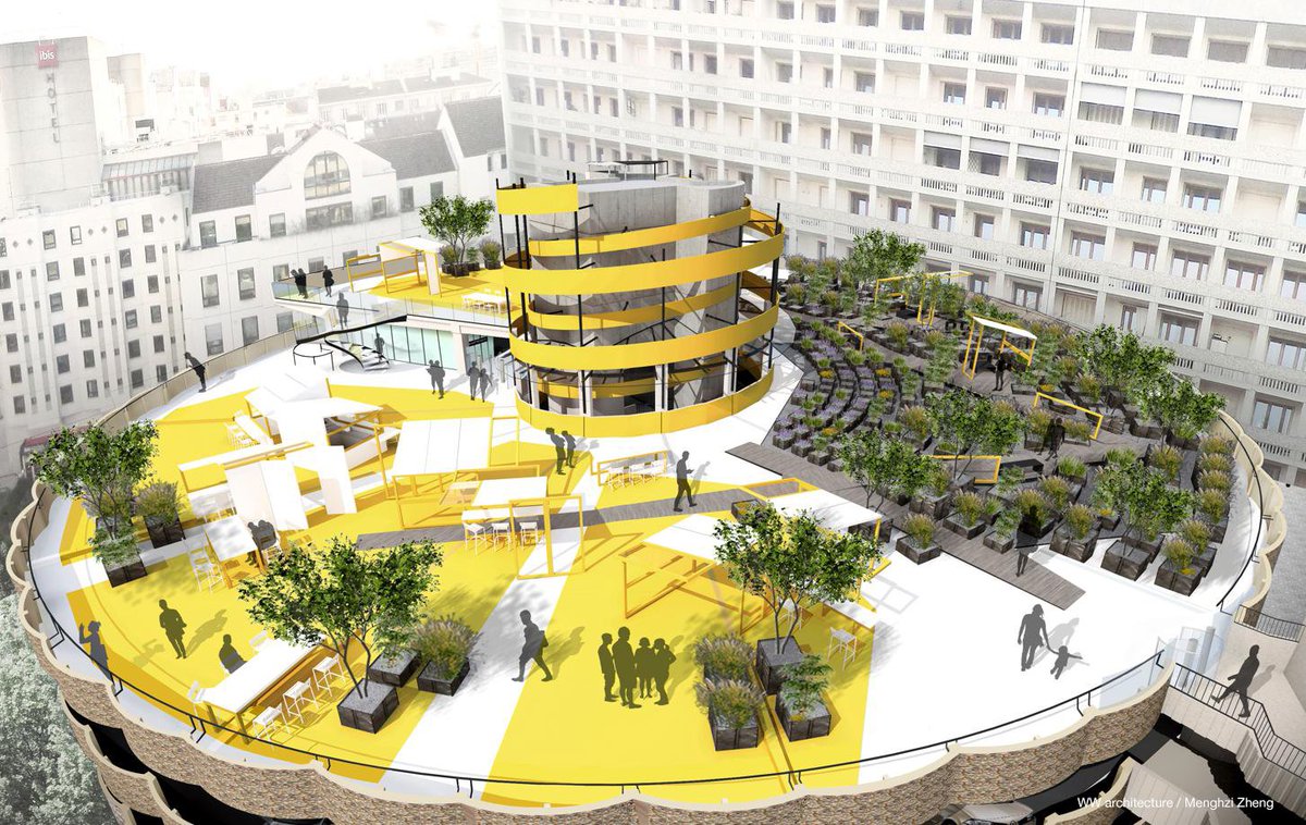 gerardcollomb's tweet photo. Buvette, toiture-jardin : le parking LPA #PartDieu des Halles va devenir l'un des plus beaux rooftops de #Lyon ! https://t.co/GSjR8tOYmT