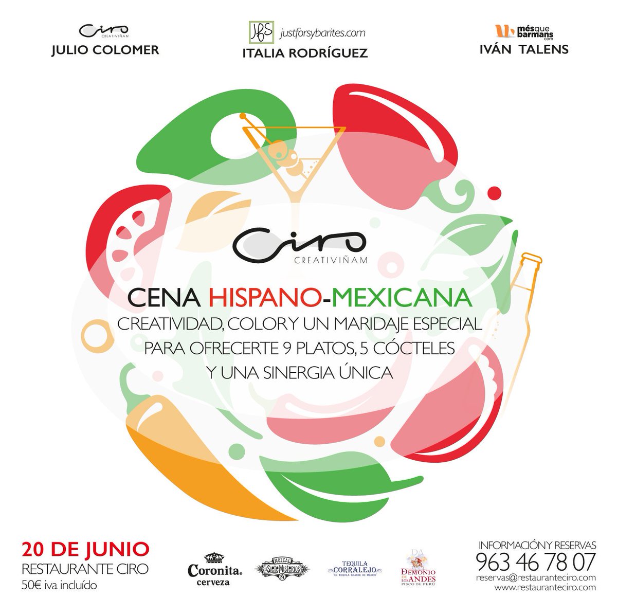 Llega a Valencia la gira de <a href="/Just4Sybarites/">JustForSybarites</a> con <a href="/italiardzlima/">Italia Rolim</a>  desde #Mexico . Una semana de gastronomia mexicana