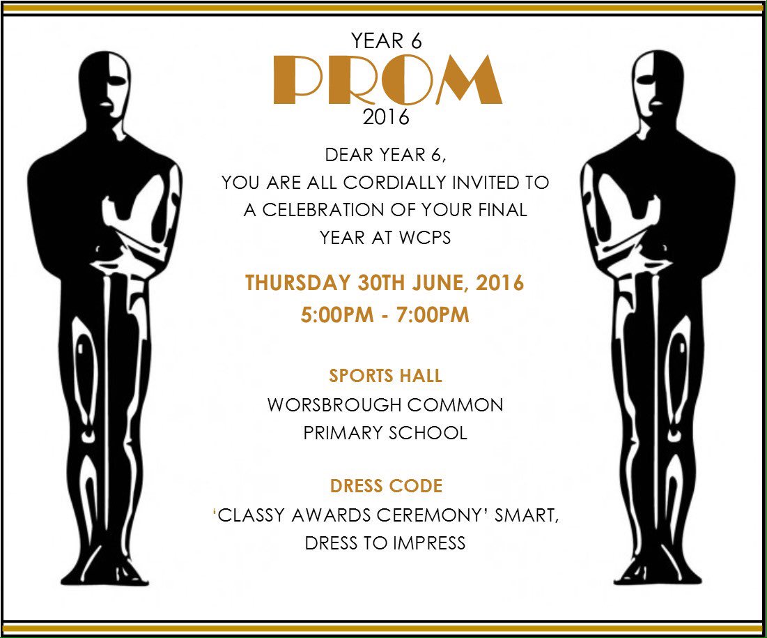 Y6WCPS's tweet photo. Dear Year 6... EXCITED?! 😝 #Prom #WCPSedu https://t.co/EUTeMhuQP1