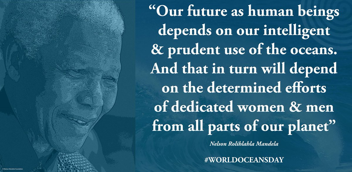 NelsonMandela's tweet photo. "Our future as human beings depends on our intelligent &amp; prudent use of the oceans" #NelsonMandela #WorldOceansDay https://t.co/1L9UNVss1K