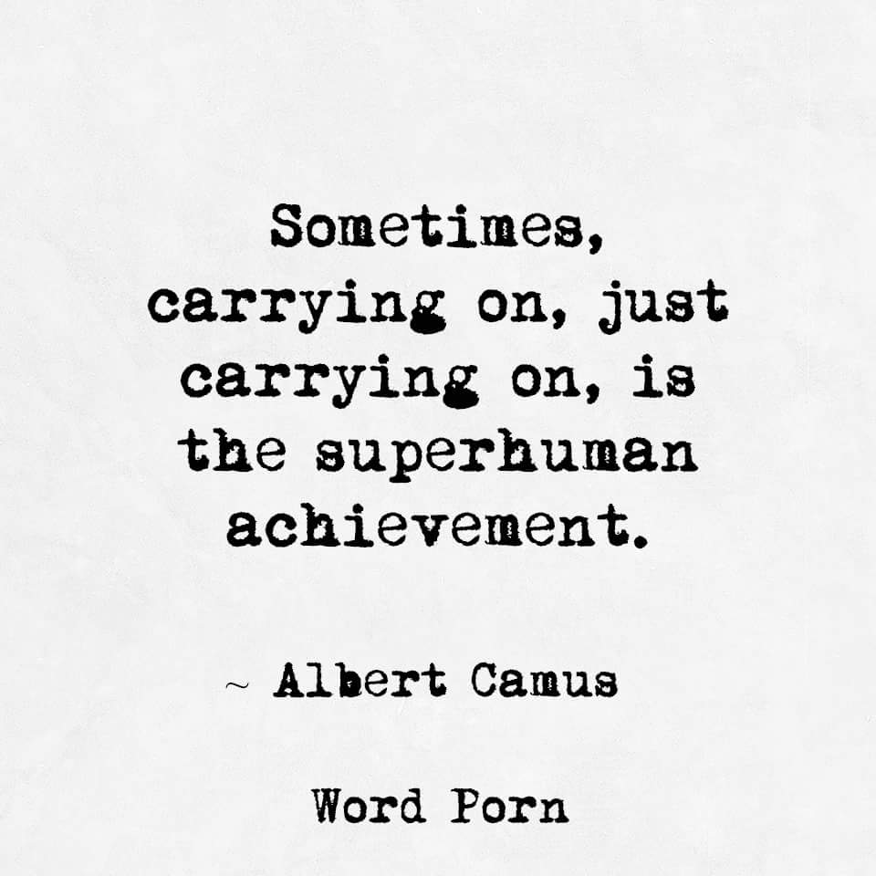 Potentialvision's tweet photo. Sometimes carrying on,just carrying on is the superhuman achievement #WednesdayWisdom https://t.co/28GeK5wbpt