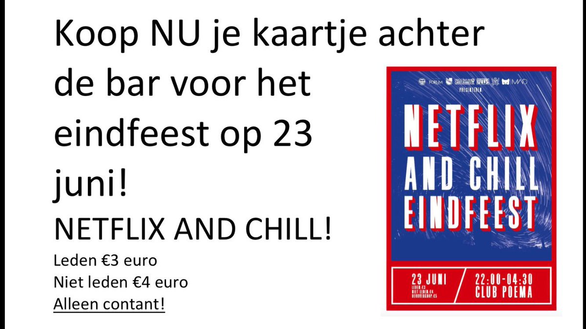 IngeniumCabo's tweet photo. Vanaf 16:00 uur zijn de kaartjes weer te koop in de soos! #hufnt https://t.co/49VOK9RncU
