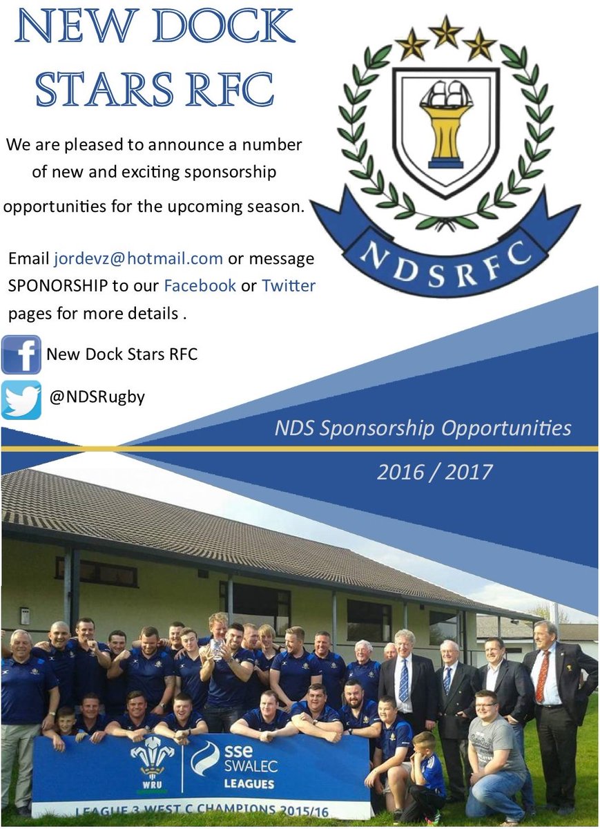 NDSRugby's tweet photo. 1.Sponsorship board 2. 1/2 page section in programme 3.Access to Wales tix 4.Free room hire 5.10 social media posts https://t.co/u5MrTItq5k