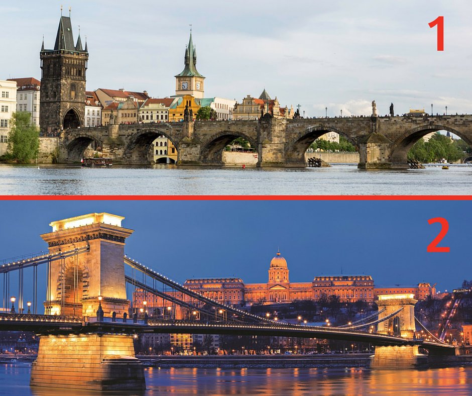jet2tweets's tweet photo. It's time for a #midweekquiz! Just tell us which two cities you'd find these famous bridges in! https://t.co/sMFyOT1XfX