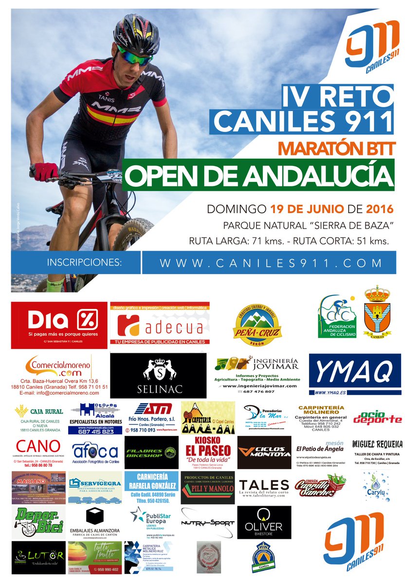 El IV Reto <a href="/Caniles911/">Caniles 911</a>, nueva prueba del #OpenAndalucía y #CircuitoGranada BTT Maratón andaluciaciclismo.com/node/3080