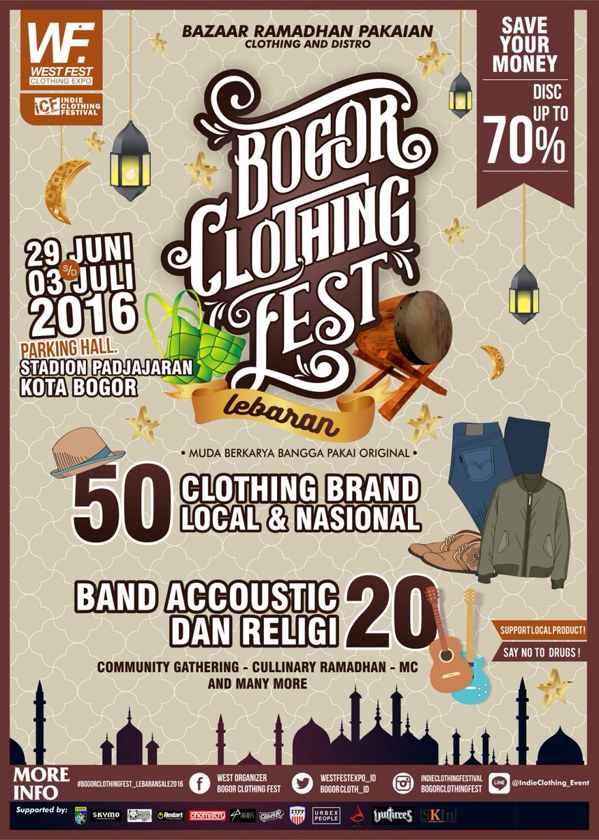 clothingfest_id's tweet photo. #bogorclothing_lebaran2016 @BogorCloth_ID @bantenClothing @SKYMOapparel @Restart_Dev @chemistrymerch @UrbexpeopleID https://t.co/ZmMyOJAtzx