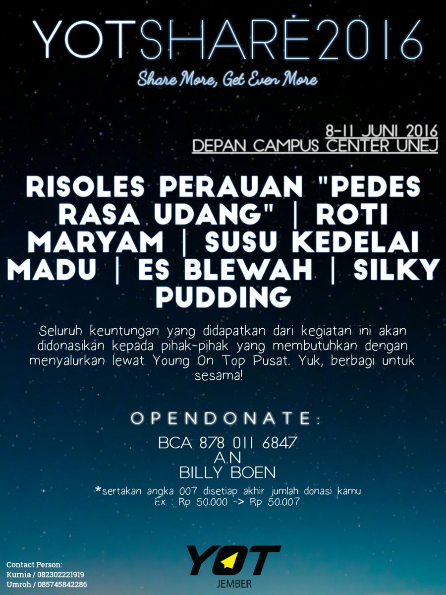 YOT SHARE 2016 - Young On Top Jember - bit.ly/25LEobw