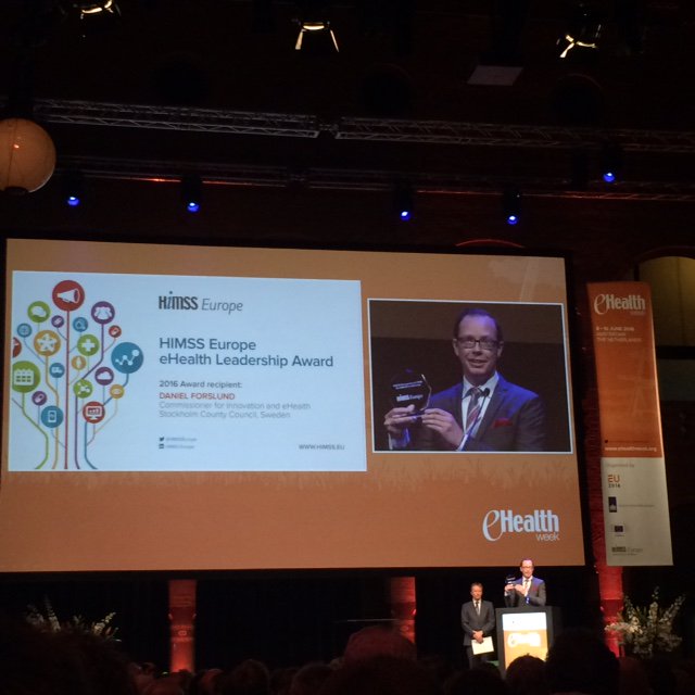 Grattis Daniel Forslund till HIMSS Europe eHealth Leadership Award 2016! <a href="/liberaldaniel/">Daniel Liberal</a>