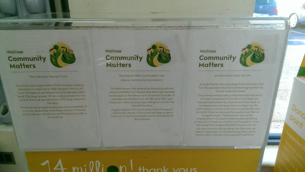 Support Blackdown Hills Countryside Fund. Pop a green token in the Community Matters box at <a href="/Waitrose/">Waitrose & Partners</a> Wellington.