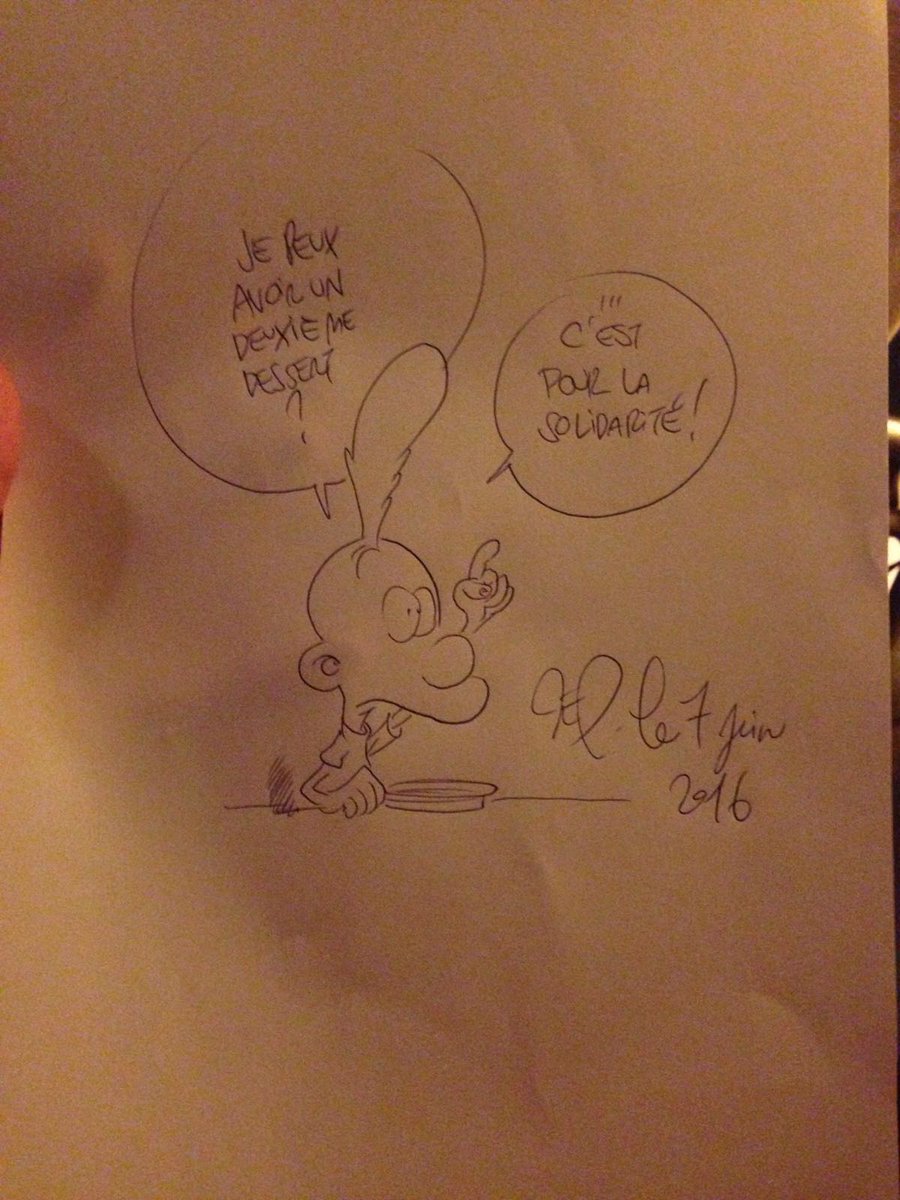 groupesida's tweet photo. #table2016 : Zep et Titeuf ont illustré la Table pour la solidarité du @groupesida ! https://t.co/RfEiMWsqBT