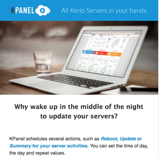 KPanelApp's tweet image. bit.ly/1Y8oXHO 

Why wake up in the middle of the night to update your servers?