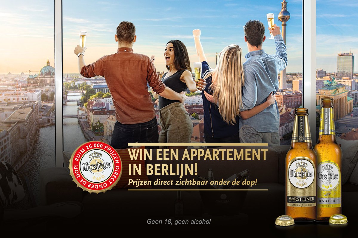 Opgelet! Er zitten verschillende prijzen verstopt onder de doppen van flesjes #Warsteiner Premium Pils en #Radler!