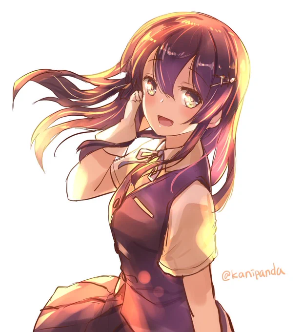 司令、ご報告です。夕日がきれいです!!
#艦これ版深夜の真剣お絵描き60分一本勝負 
#艦これ版真剣お絵描き60分一本勝負_20160608 
#親潮 