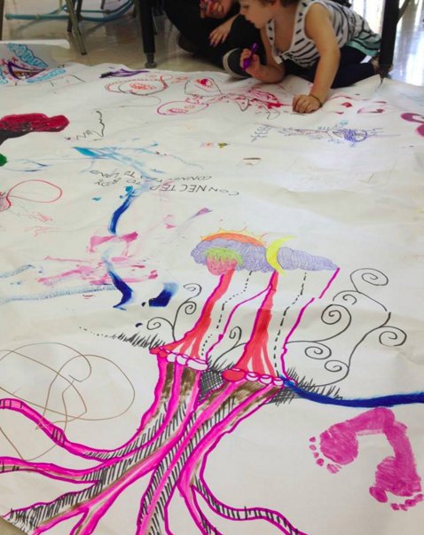 IndigenousXca's tweet image. Creating murals with our young parents &amp;amp; their children reflects back 2 us the importance of culture in our healing.