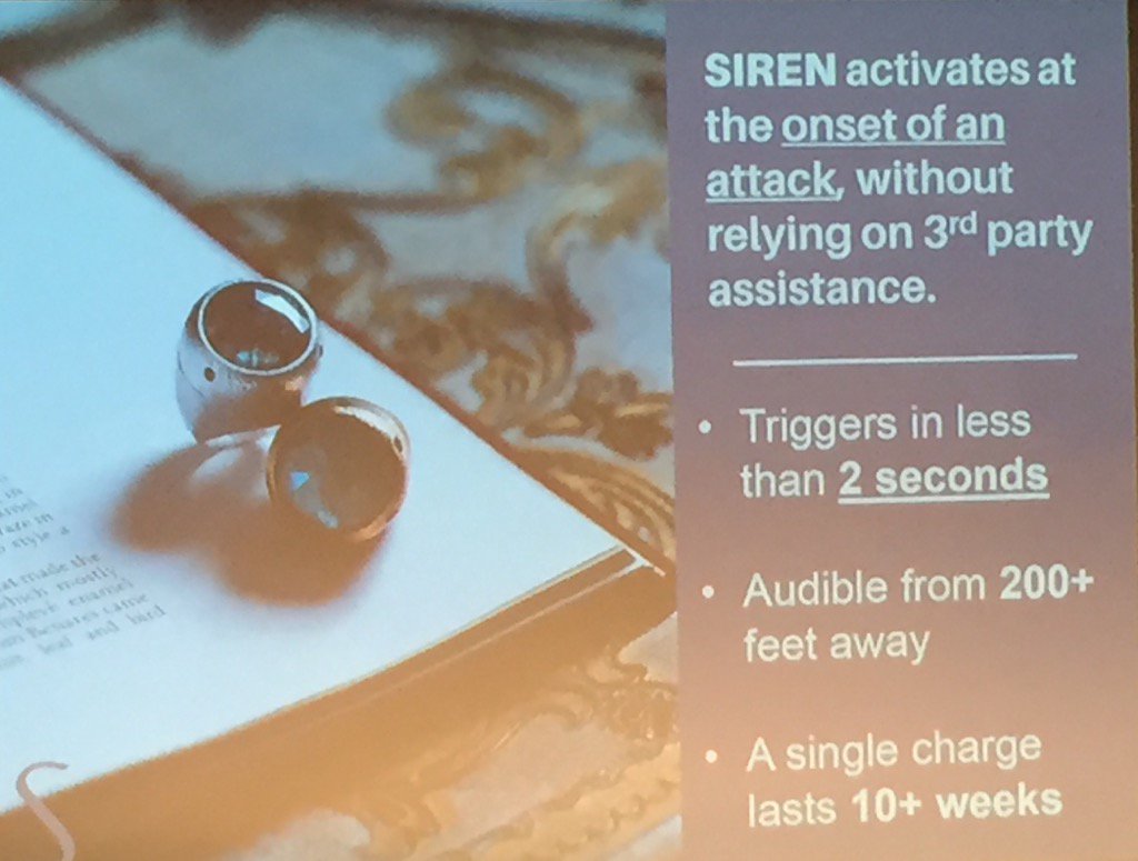 TheRobotRabbi's tweet photo. @nyftlab @thesirenring an IoT safety device &amp; fashion accessory that protects women from attacks - a must have! https://t.co/V37467cK8S