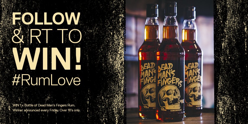 Well blow me down! We be giving away our #rum! 
Follow + RT to be in with a chance to #Win #DMF 
Show the #RumLove