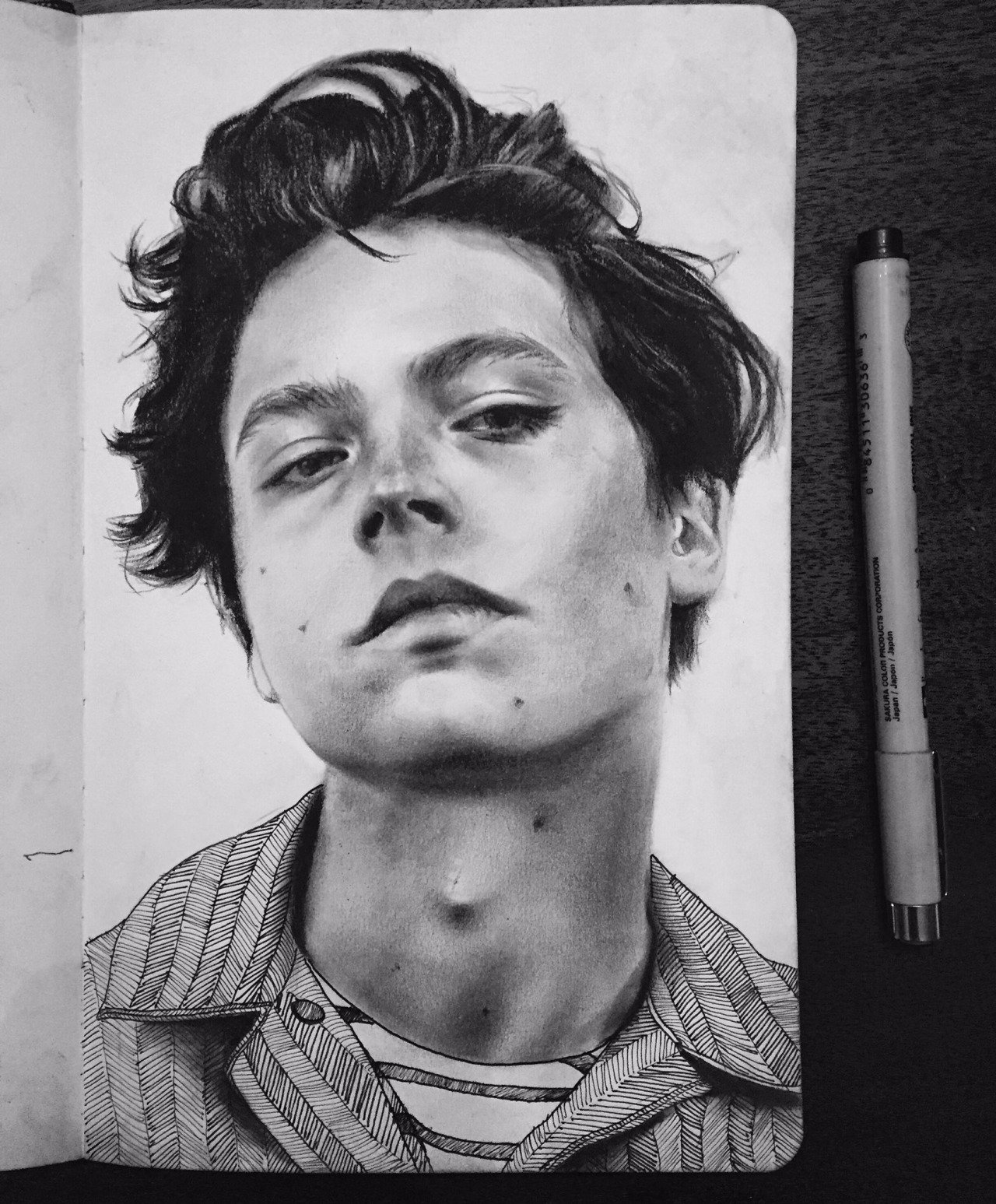 “This drawing of Cole Sprouse is so, so realistic that you can feel him … 