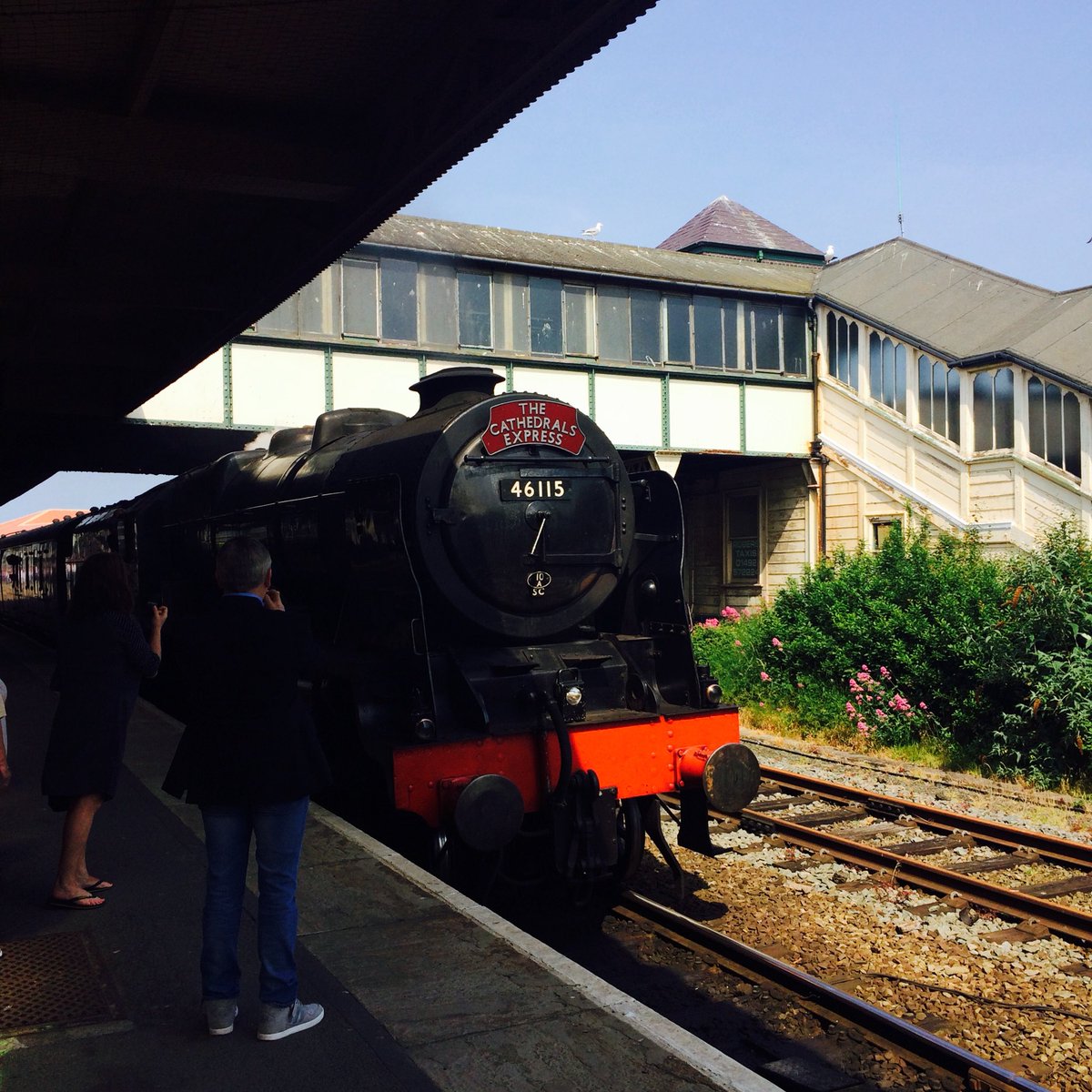 On_Train's tweet image. #TheCambrianCoastExpress arriving at Llandudno Junction this morning on its way back to London