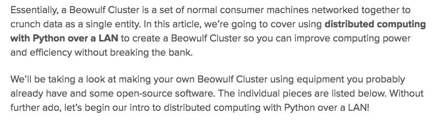 SmartFile's tweet image. Conquer the Beowulf Cluster. #python #lan #computercluster #distributedcomputing file.tc/1TjWglW