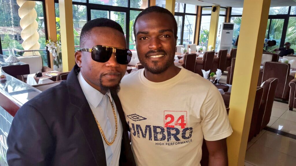 GeorgesFOTI's tweet photo. Great moment with the mega star @WaxDey yesterday at #LaBretonne @AmpireE_Group @fidjil06 @BriceAlbin1 https://t.co/2fc9xyOPHK