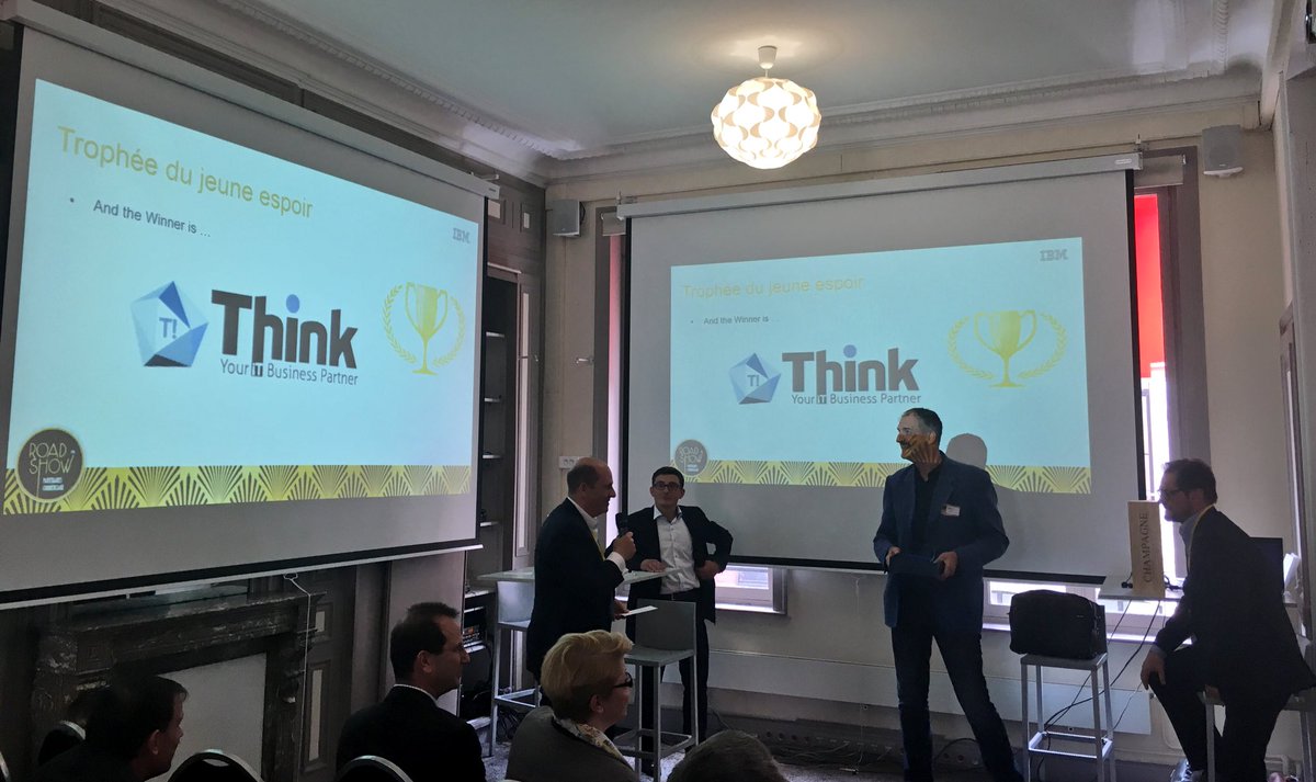 RachAzoulay's tweet image. Bravo à Think ! Trophée du jeune espoir IBM  !! #ibmbproadshow à Lille.