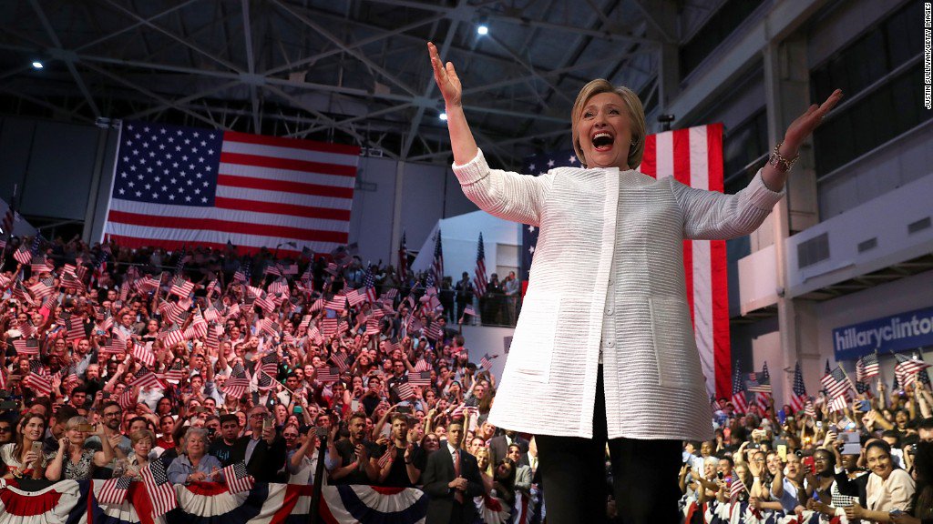 CNN's tweet photo. How Twitter celebrated Hillary Clinton's historic moment https://t.co/GUjUril4bA https://t.co/42MzIFxyml