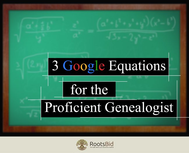 RootsBid's tweet photo. Sometimes you need a good #Google equation for #genealogy! #RootsBid #searchstring #operator https://t.co/6VESd6F1qQ https://t.co/IaTXTNzT8k