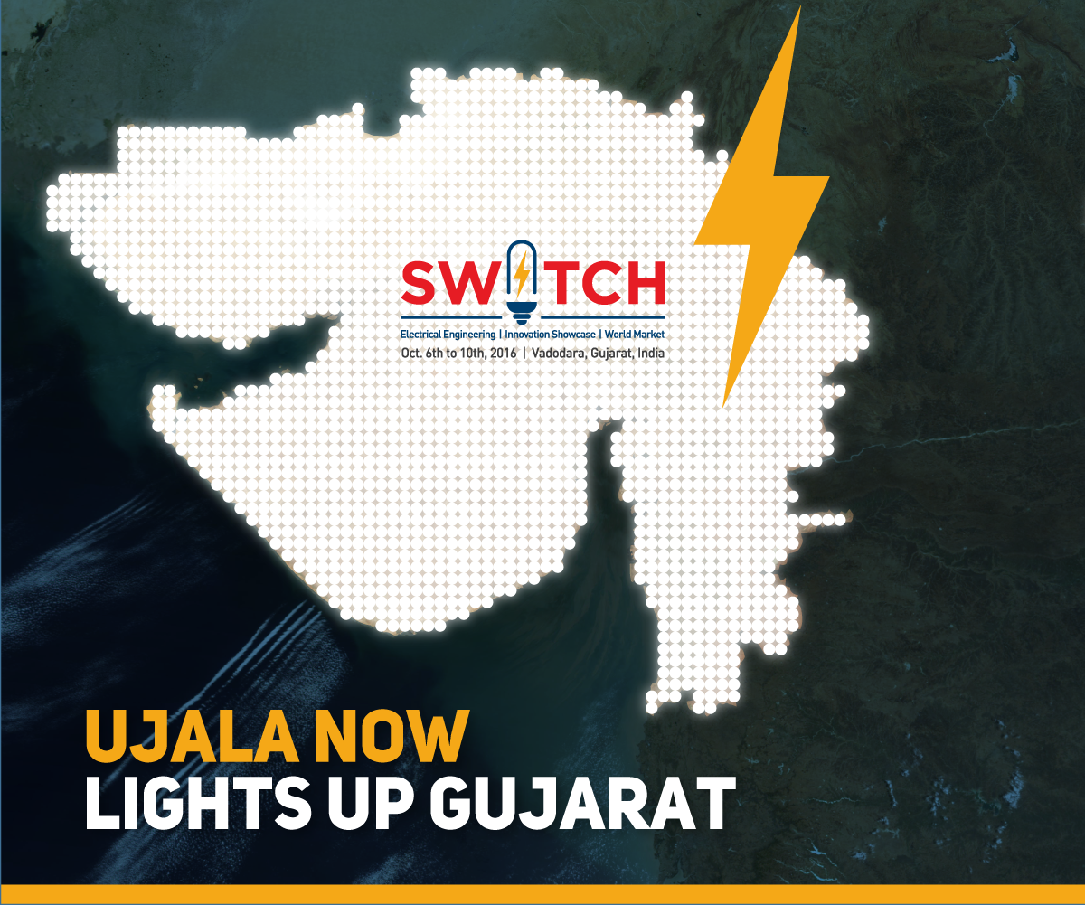 SwitchExpo's tweet photo. #Ujalascheme was recently launched in #Gujarat. Discover more green #energy alternatives @ #Switch16 #Anandibenpatel https://t.co/4aFkV50PX3