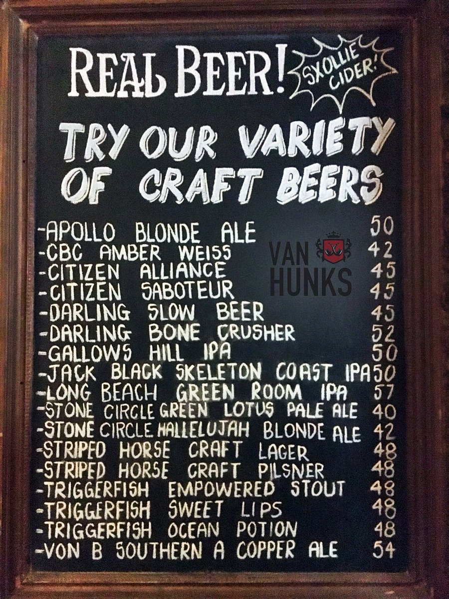 Love craft beer? Come get yourself an ice cold one! #VanHunks