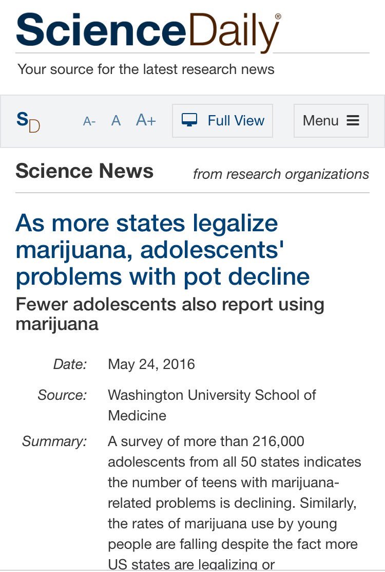 FundacionDaya's tweet photo. "Más estados legalizan, más cae consumo de cannabis en adolescentes y problemas asociados" https://t.co/AXpkK0jLSm https://t.co/e4YSBe2rBV