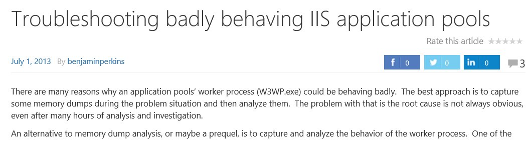 csharpguitar's tweet photo. Troubleshooting badly behaving IIS application pools #IIS #DEBUGGING #APPPOOLS https://t.co/ns4U1wjLfI https://t.co/bU7xFQf26R
