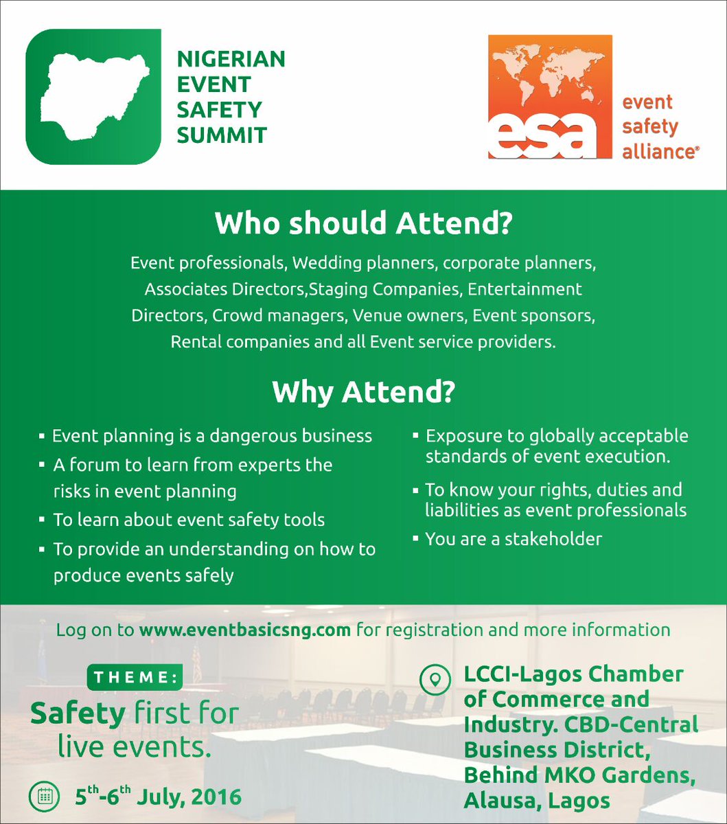 EventSafetyNig's tweet image. Strictly for responsive event stakeholders &amp;amp; those confident in championing the event safety cause. #thevisioneers
