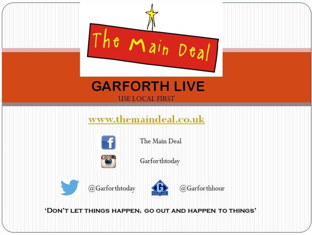garforthtoday's tweet photo. Follow The Main Deal in lots of ways #seelocal #uselocal https://t.co/v9v5j1Qrn7