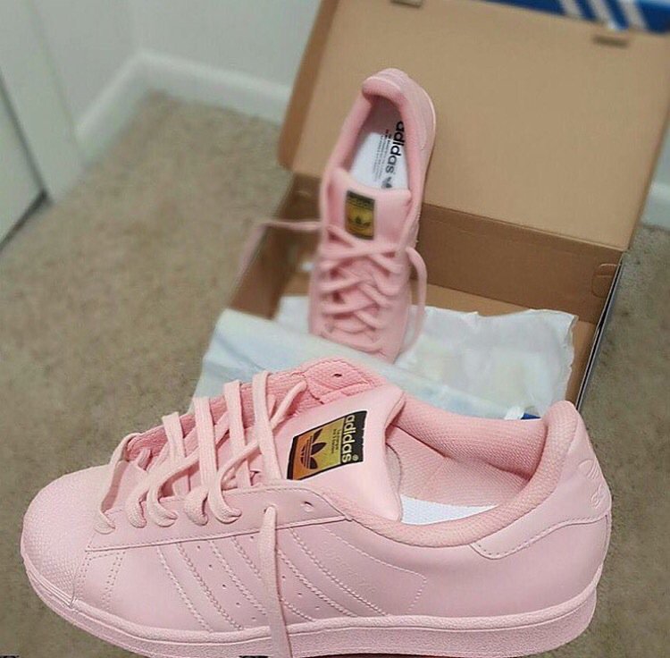 pink adidas shell toes