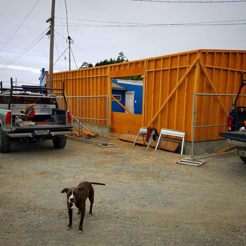 Some more progress on our #brewhouse expansion, paneling up today! #humboldtmade #craftbeer #sixriversbrewery