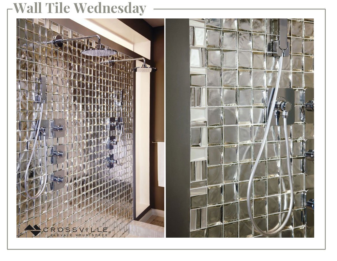 crossvilleinc's tweet photo. The richly faceted metallics of our Sideview reflect eye-catching style from every angle! #WallTileWednesday https://t.co/LINcdy6A9K