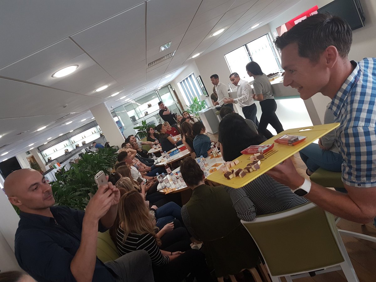 fearo's tweet photo. Super evening with @fulfil #flavourlab Lots of new tasty items on the way! #fulfil #barswithbenefits #irishbizparty https://t.co/K6Tmc19aBS