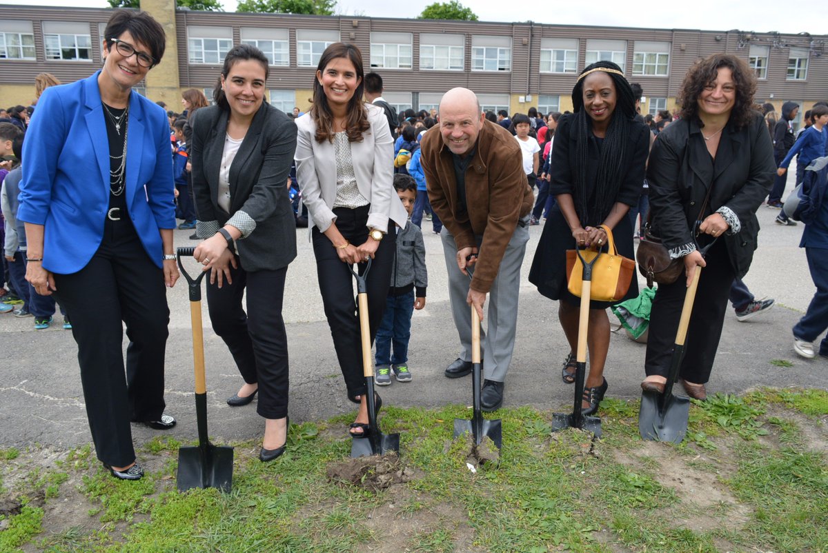 TCDSB's tweet photo. St. Paschal Baylon celebrates with @MonteKwinter &amp; @TCDSB_AGauthier 16-classroom addition coming soon. https://t.co/gaNrDrEDht