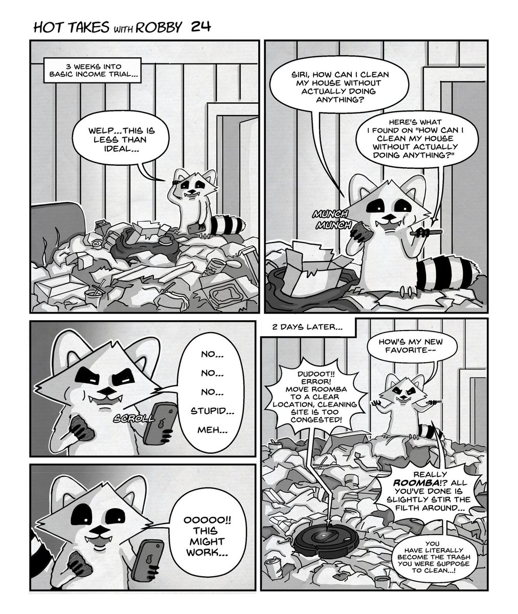 I thought robots were supposed to be the future...#Comics #WebComics #Roomba #art #robots #basicincome
