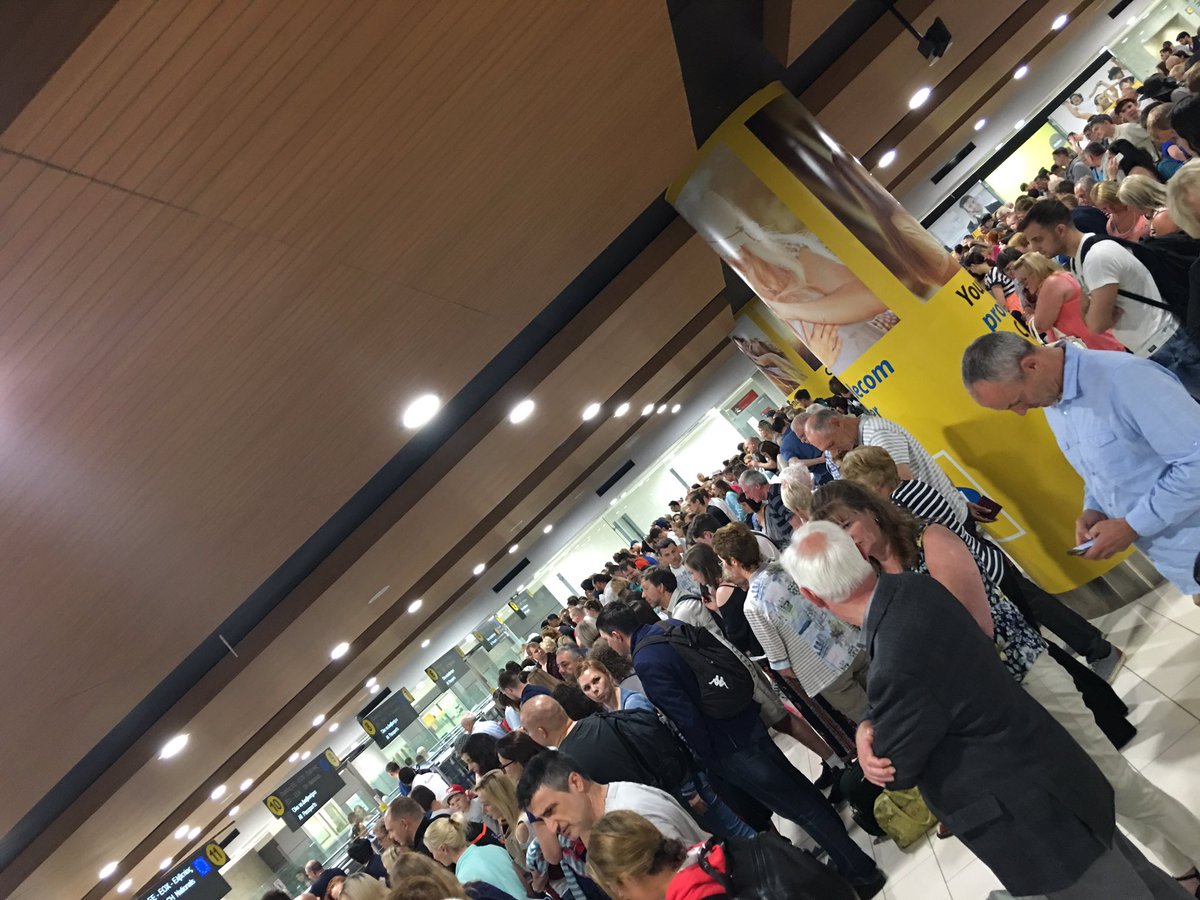 sheard19's tweet photo. Mayhem at Larnaca Airport #larnca https://t.co/PWwfnEO6iP