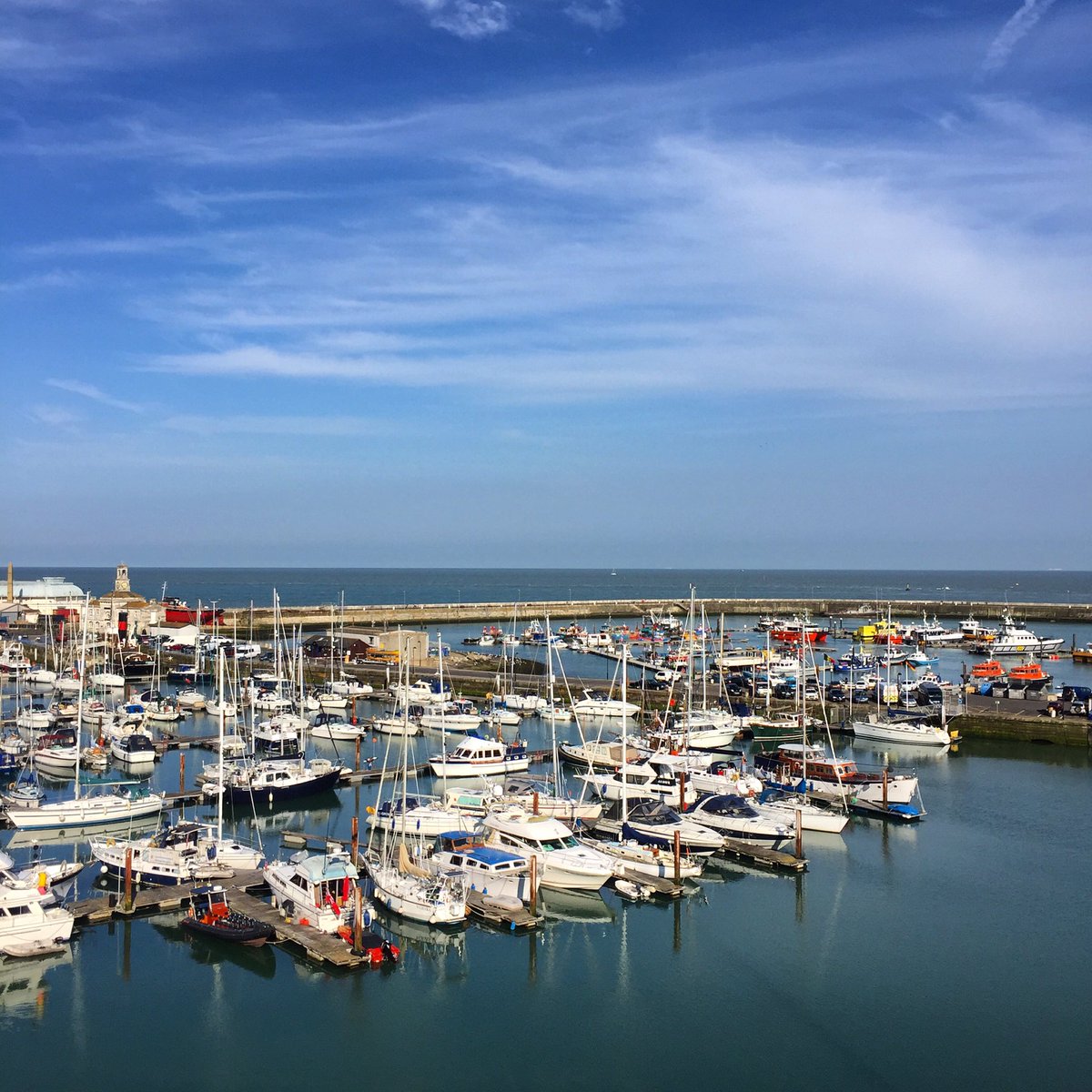 #Ramsgate #RoyalHarbour looking resplendent in the sunshine today ⛵️⚓️☀️#coastal #Kent #VisitThanet #RamsgateHarbour