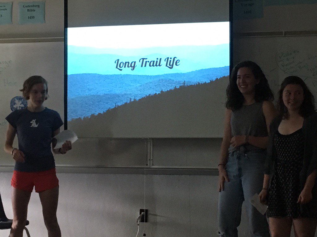 Independent study hiking the long trail learned importance of #simplicity #reflection, not getting lost #bhsyes2016