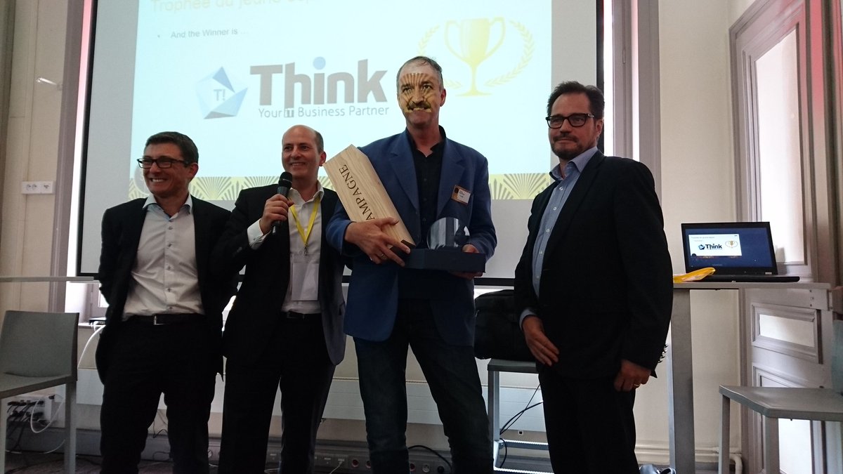 Boireaul's tweet image. Très jeune Partenaire #IBM et pourtant très grand Partenaire avec un premier trophée 🏆 #ibmbproadshow