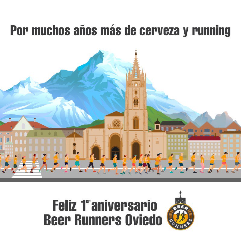 BeerRunners_es's tweet photo. Amig@s, celebramos ya un año de actividad y de la primera quedada del grupo #BeerRunners Oviedo ¡gracias, cracks! https://t.co/Ag8oaJGTaB