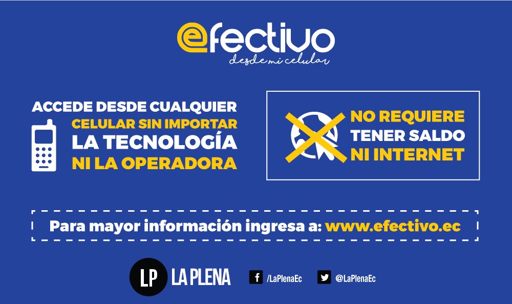 LaPlenaEc's tweet photo. Conoce #LaPlena sobre el #DineroElectrónico y cómo podrás pagar usando tu celular. Dale compartir! https://t.co/1u8rWFlomM