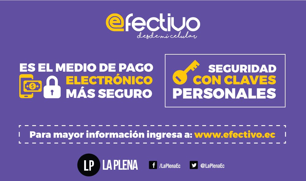 LaPlenaEc's tweet photo. Conoce #LaPlena sobre el #DineroElectrónico y cómo podrás pagar usando tu celular. Dale compartir! https://t.co/1u8rWFlomM