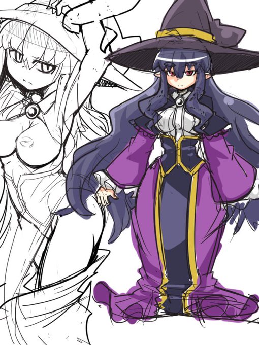 前に描いた弟子キャラの師匠今更ながら浮かんだのでとりあえず忘れないうちに描いておこうというヤツ https://t.co/Sbt0sbZVW6 